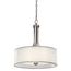 Lacey 23.5" 4 Light Pendant w/ Satin Etched Cased Opal Inner Diffusers and White Translucent Organza Outer Shade (Antique Pewter)
