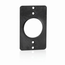 Coverplate, Standard, Single-Gang, Thermoplastic, 1.56" Diameter (fits 20a & 30a Receptacles) (Black)