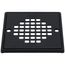 130 Series Square Shower Drain with Stainless Steel Strainer w/ Ring (Matte Black)