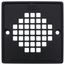 130 Series Square Shower Drain with Stainless Steel Strainer w/ Ring (Matte Black)