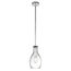 Everly 13.75" 1 Light Hour Glass Pendant Clear Glass (Chrome)