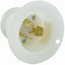 15A, 125V Flanged Inlet Locking Receptacle, Industrial Grade