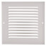 6" x 6" (Wall Opening Size) White Sidewall/Ceiling Return Air Grille (672 Series)