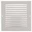 6" x 6" (Wall Opening Size) White Sidewall/Ceiling Return Air Grille (672 Series)