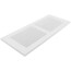 12" x 4" (Wall Opening Size) White Sidewall/Ceiling Return Air Grille (672 Series)
