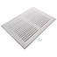 12" x 8" (Wall Opening Size) White Sidewall/Ceiling Return Air Grille (672 Series)