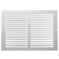 12" x 8" (Wall Opening Size) White Sidewall/Ceiling Return Air Grille (672 Series)