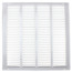 16" x 16" (Wall Opening Size) White Sidewall/Ceiling Return Air Grille (672 Series)