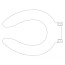 Hinged Toilet Seat, White (-Oflc), 4335-100-000