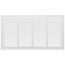 20" x 10" (Wall Opening Size) White Sidewall/Ceiling Return Air Grille
