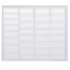 24" x 20" (Wall Opening Size) White Sidewall/Ceiling Return Air Grille (672 Series)
