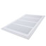 20" x 12" (Wall Opening Size) Bright White Sidewall/Ceiling Return Air Filter Grille, 1/3" Fin Spacing (659 Series)