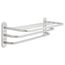 24" Brass Towel Shelf w/ Two Bars, Concealed Mounting (Chrome), 43424