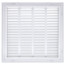 16" x 16" (Wall Opening Size) White Sidewall/Ceiling Return Air Filter Grille (673 Series)
