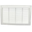 20" x 12" (Wall Opening Size) White Sidewall/Ceiling Return Air Filter Grille (673 Series)