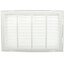 20" x 12" (Wall Opening Size) White Sidewall/Ceiling Return Air Filter Grille (673 Series)