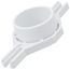 2" PVC Horizontal Adjustable Urinal Flange Kit for Urinals w/ 3-1/2" to 7" Mount Centers