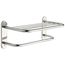 18" Metal Towel Shelf w/ One Bar, Exposed Mounting (Chrome), 43618