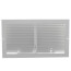 12" x 6" (Wall Opening) Steel Baseboard Register with Plate Damper (654 Series)