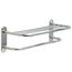24" Metal Towel Shelf w/ One Bar, Exposed Mounting (Chrome)