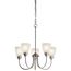 Jolie 18.5" 5 Light Chandelier w/ Satin Etched Glass (Brushed Nickel)