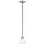 Jolie 12.5" 1 Light Mini Pendant w/ Satin Etched Glass (Brushed Nickel)