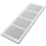 24" x 8" White Baseboard Return Air Grille (657 Series)