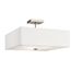 Shailene 18" 3 Light Square Semi Flush w/ Satin Etched White Diffuser and White Microfiber Shade (Brushed Nickel)