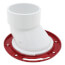 3" or 4" Offset Closet Flange w/ Metal Ring w/o Test Cap (PVC)