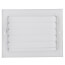 8" x 6" (Wall Opening Size) White One-Way Steel Sidewall/Ceiling Register (681 Series)