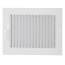 8" x 6" (Wall Opening Size) White One-Way Steel Sidewall/Ceiling Register (681 Series)