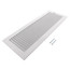 18" x 6" (Wall Opening Size) White One-Way Steel Sidewall/Ceiling Register (681 Series)