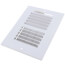 6" x 4" (Wall Opening Size) White Two-Way Steel Sidewall/Ceiling Register (682 Series)