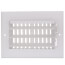 6" x 4" (Wall Opening Size) White Two-Way Steel Sidewall/Ceiling Register (682 Series)