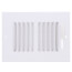 6" x 4" (Wall Opening Size) White Two-Way Steel Sidewall/Ceiling Register (682 Series)