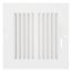 6" x 6" (Wall Opening Size) White Two-Way Steel Sidewall/Ceiling Register (682 Series)