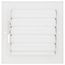 6" x 6" (Wall Opening Size) White Two-Way Steel Sidewall/Ceiling Register (682 Series)