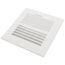 6" x 6" (Wall Opening Size) White Two-Way Steel Sidewall/Ceiling Register (682 Series)
