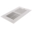 8" x 4" (Wall Opening Size) White Two-Way Steel Sidewall/Ceiling Register (682 Series)