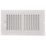8" x 4" (Wall Opening Size) White Two-Way Steel Sidewall/Ceiling Register (682 Series)
