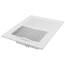 8" x 6" (Wall Opening Size) White Two-Way Steel Sidewall/Ceiling Register (682 Series)