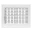 8" x 6" (Wall Opening Size) White Two-Way Steel Sidewall/Ceiling Register (682 Series)