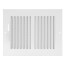 8" x 6" (Wall Opening Size) White Two-Way Steel Sidewall/Ceiling Register (682 Series)