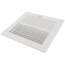 8" x 8" (Wall Opening Size) White Two-Way Steel Sidewall/Ceiling Register (682 Series)