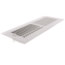 12" x 4" (Wall Opening Size) White Two-Way Steel Sidewall/Ceiling Register (682 Series)