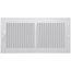 14" x 6" (Wall Opening Size) White Two-Way Steel Sidewall/Ceiling Register (682 Series)