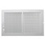 14" x 8" (Wall Opening Size) White Two-Way Steel Sidewall/Ceiling Register (682 Series)