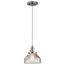 Avery 8.5" 1 Light Bell Mini Pendant w/ Clear Seeded Glass (Brushed Nickel)