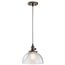 Avery 9.25" 1 Light Goblet Mini Pendant w/ Clear Seeded Glass (Olde Bronze)