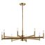 Erzo 9.25" 8 Light Chandelier (Natural Brass)